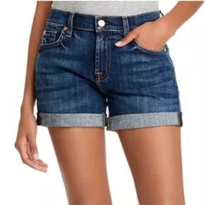 7 For All Man Kind Mid Rise Midroll Jean Shorts size 26